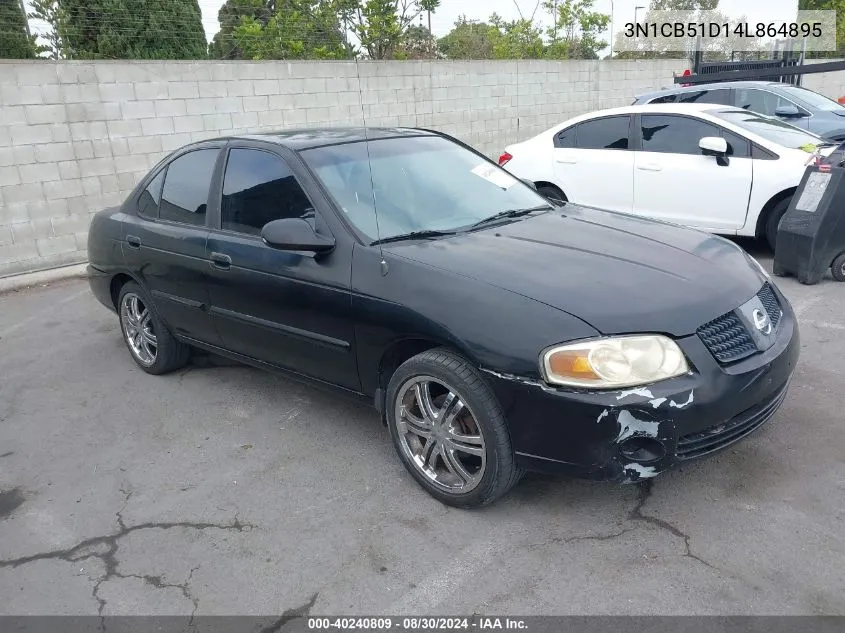 2004 Nissan Sentra 1.8S VIN: 3N1CB51D14L864895 Lot: 40240809