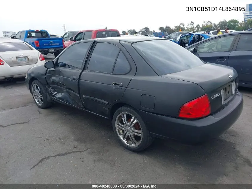 2004 Nissan Sentra 1.8S VIN: 3N1CB51D14L864895 Lot: 40240809