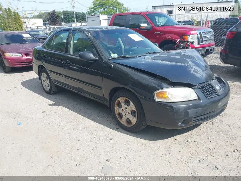 2004 Nissan Sentra 1.8S VIN: 3N1CB51D84L911629 Lot: 40243078