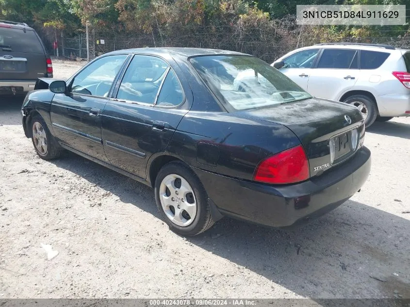 2004 Nissan Sentra 1.8S VIN: 3N1CB51D84L911629 Lot: 40243078