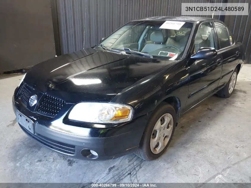 2004 Nissan Sentra 1.8S VIN: 3N1CB51D24L480589 Lot: 40266799