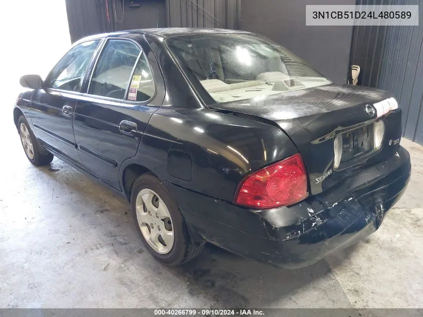 2004 Nissan Sentra 1.8S VIN: 3N1CB51D24L480589 Lot: 40266799