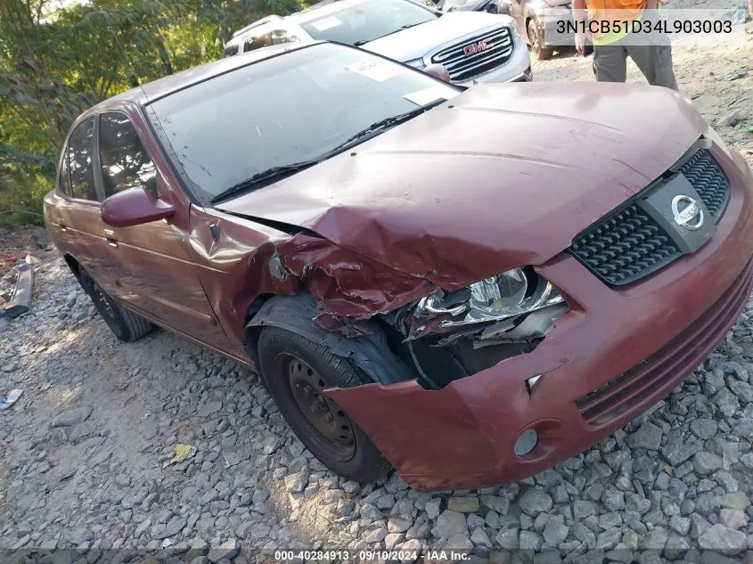 3N1CB51D34L903003 2004 Nissan Sentra 1.8/1.8S