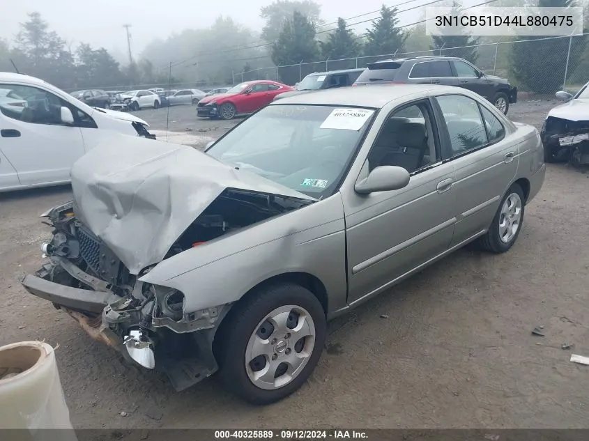 2004 Nissan Sentra 1.8/1.8S VIN: 3N1CB51D44L880475 Lot: 40325889