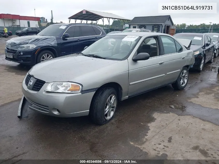 2004 Nissan Sentra 1.8 VIN: 3N1CB51D64L919731 Lot: 40344556