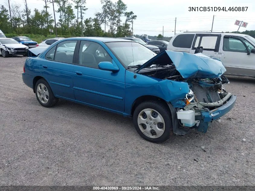 2004 Nissan Sentra 1.8S VIN: 3N1CB51D94L460887 Lot: 40430969