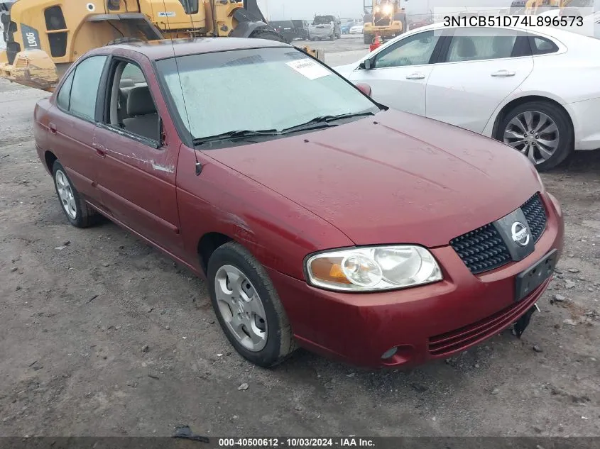 2004 Nissan Sentra 1.8S VIN: 3N1CB51D74L896573 Lot: 40500612