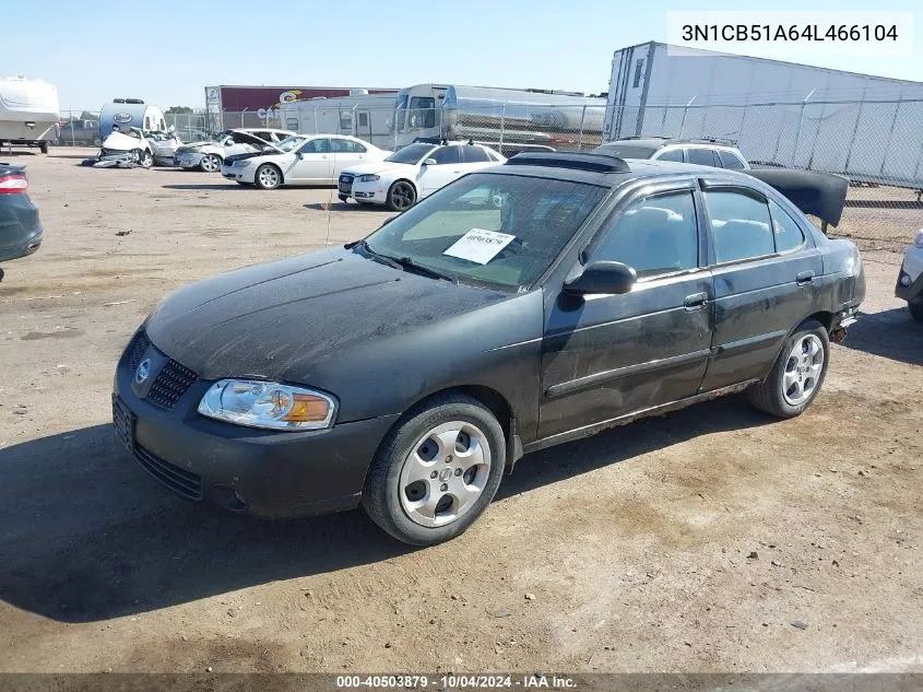 2004 Nissan Sentra 1.8S VIN: 3N1CB51A64L466104 Lot: 40503879