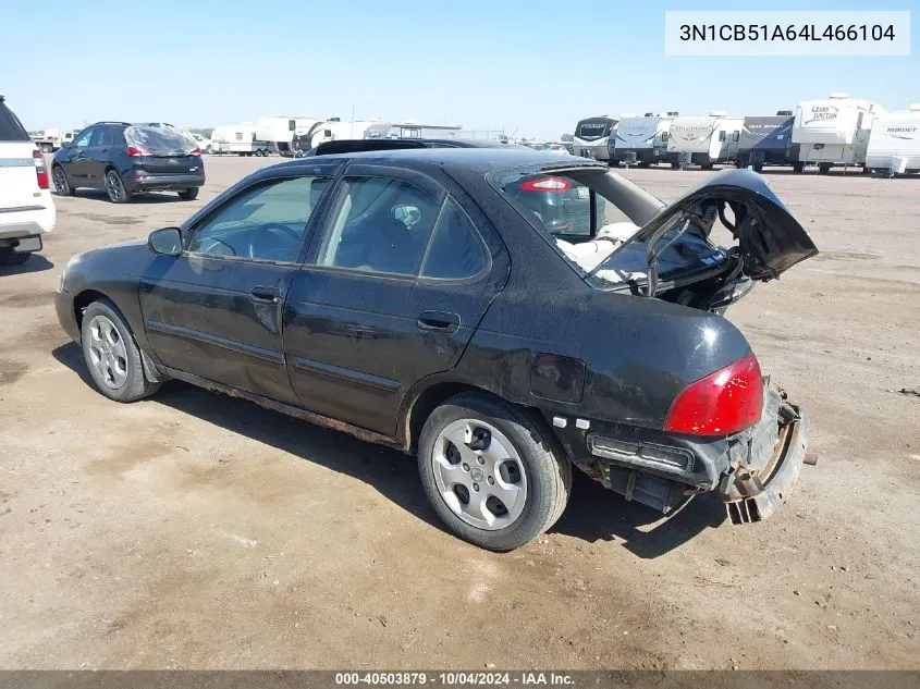 2004 Nissan Sentra 1.8S VIN: 3N1CB51A64L466104 Lot: 40503879