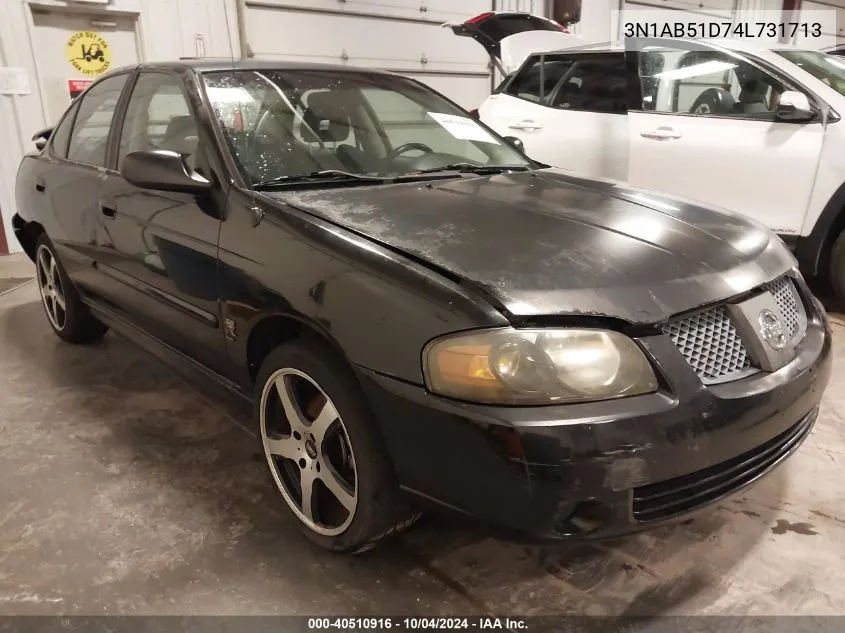 2004 Nissan Sentra VIN: 3N1AB51D74L731713 Lot: 40510916