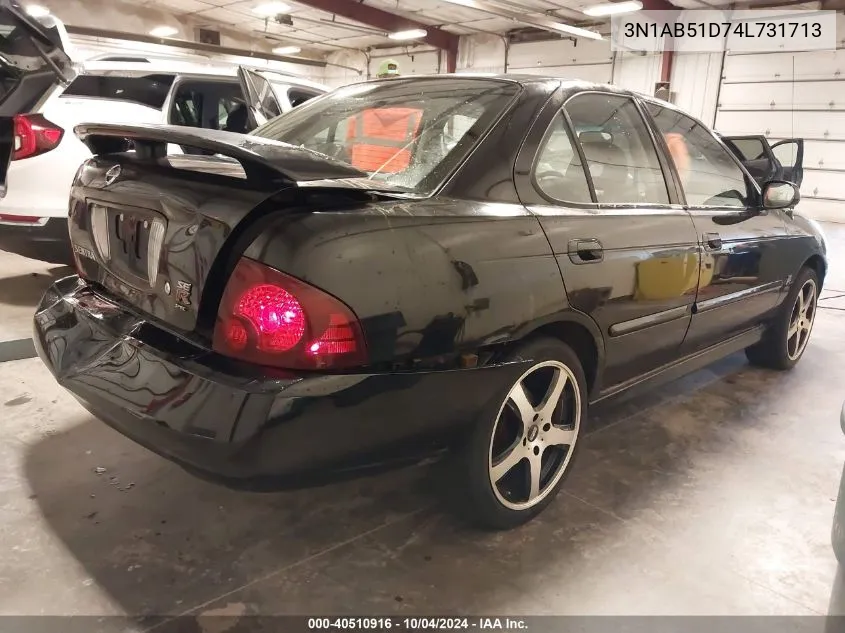 2004 Nissan Sentra VIN: 3N1AB51D74L731713 Lot: 40510916