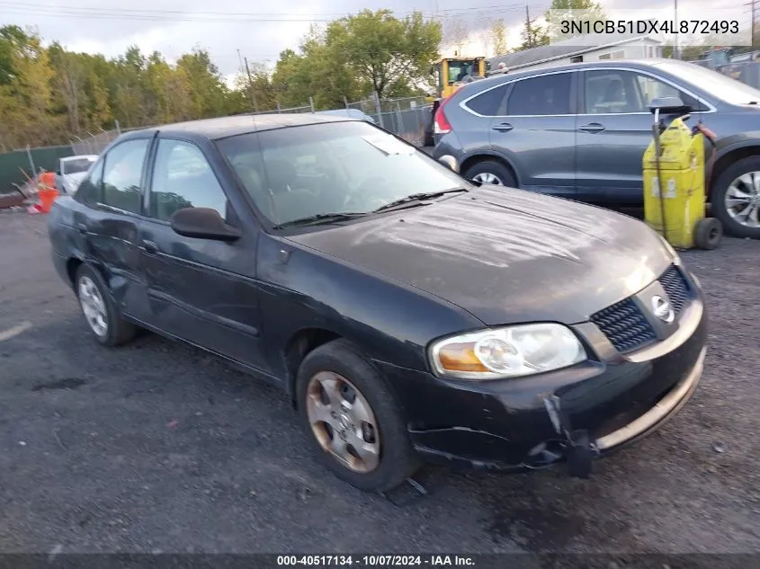 2004 Nissan Sentra 1.8S VIN: 3N1CB51DX4L872493 Lot: 40517134