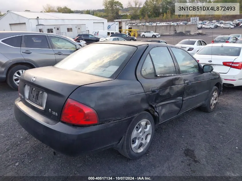 2004 Nissan Sentra 1.8S VIN: 3N1CB51DX4L872493 Lot: 40517134