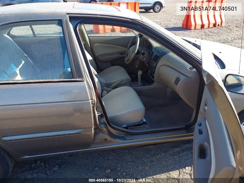 2004 Nissan Sentra 2.5S VIN: 3N1AB51A74L740501 Lot: 40565195