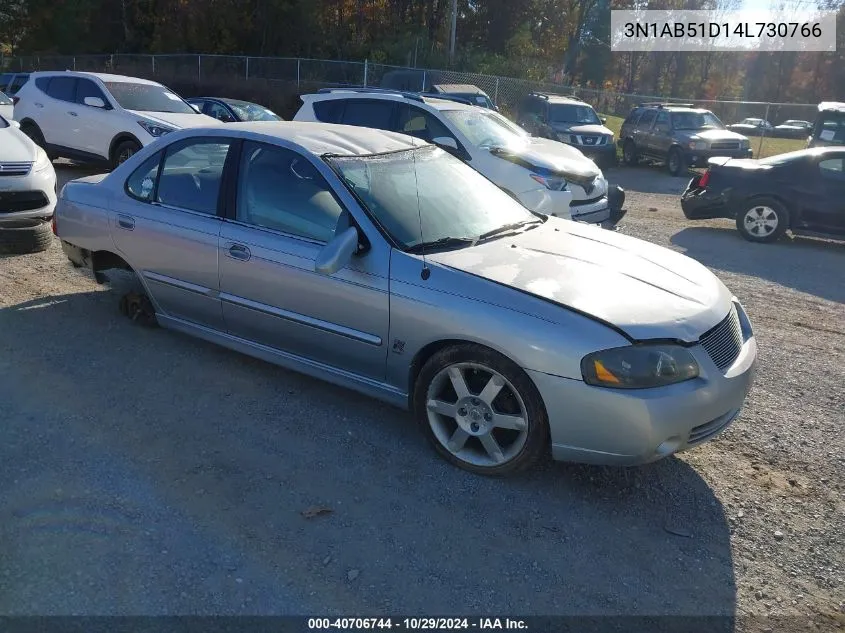 2004 Nissan Sentra Se-R Spec V VIN: 3N1AB51D14L730766 Lot: 40706744