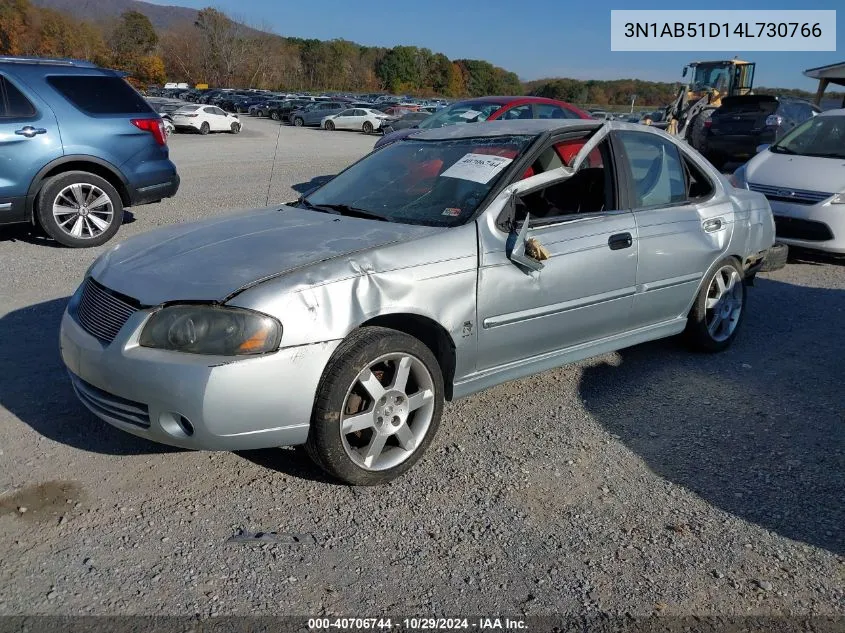 2004 Nissan Sentra Se-R Spec V VIN: 3N1AB51D14L730766 Lot: 40706744