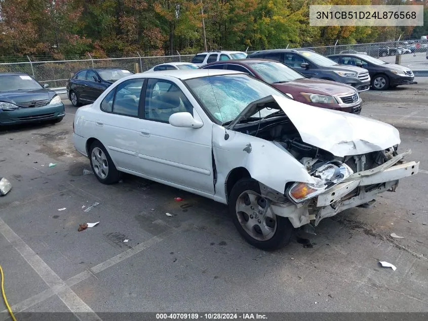 2004 Nissan Sentra 1.8S VIN: 3N1CB51D24L876568 Lot: 40709189