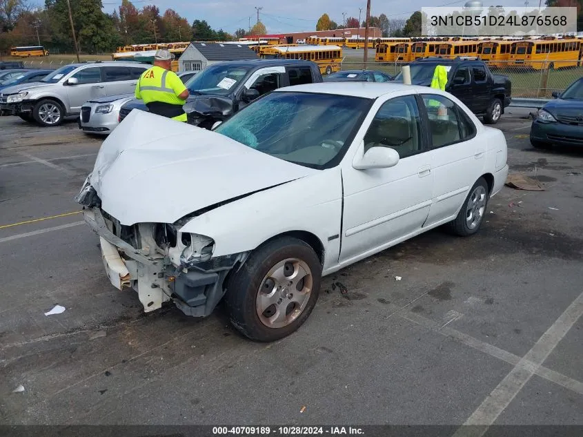 2004 Nissan Sentra 1.8S VIN: 3N1CB51D24L876568 Lot: 40709189