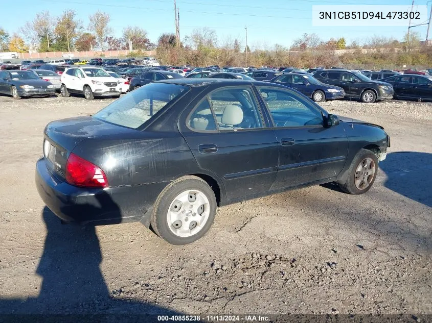 2004 Nissan Sentra 1.8S VIN: 3N1CB51D94L473302 Lot: 40855238