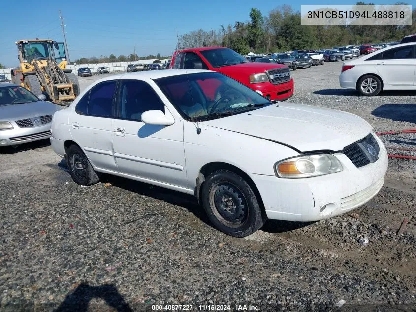 3N1CB51D94L488818 2004 Nissan Sentra 1.8S