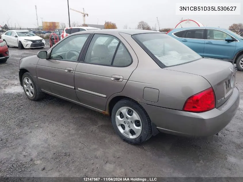 2005 Nissan Sentra VIN: 3N1CB51D35L530627 Lot: 12147567