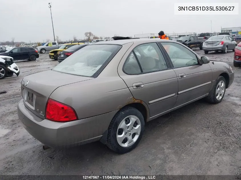 2005 Nissan Sentra VIN: 3N1CB51D35L530627 Lot: 12147567