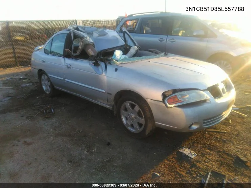 2005 Nissan Sentra 1.8S VIN: 3N1CB51D85L557788 Lot: 38927389