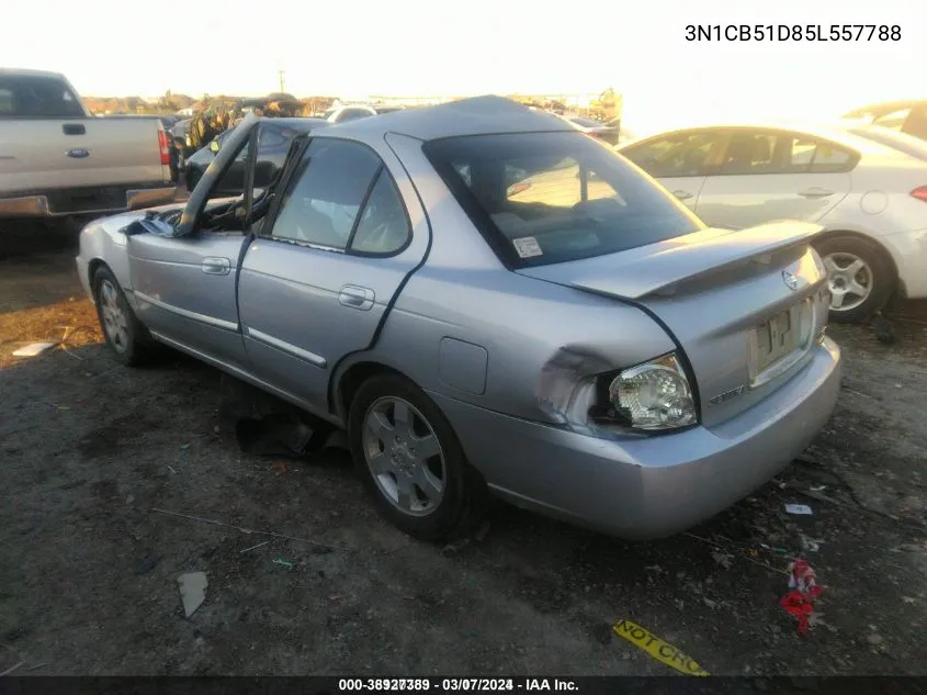 2005 Nissan Sentra 1.8S VIN: 3N1CB51D85L557788 Lot: 38927389