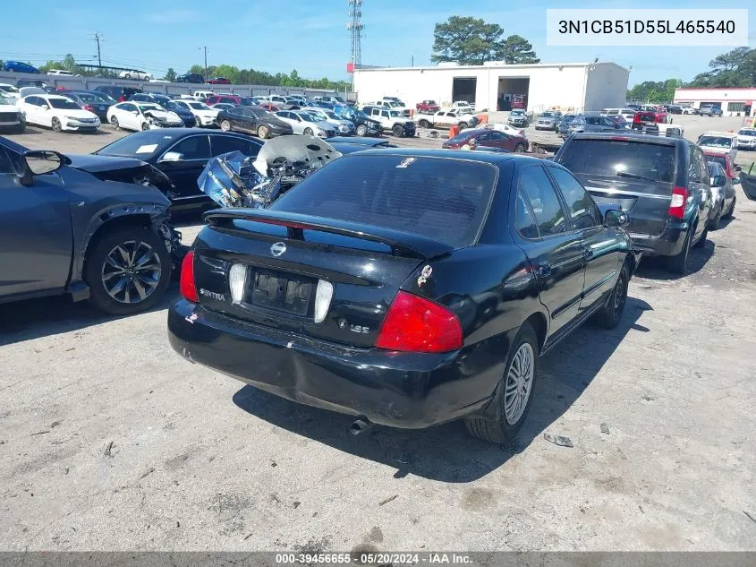 2005 Nissan Sentra 1.8S VIN: 3N1CB51D55L465540 Lot: 39456655