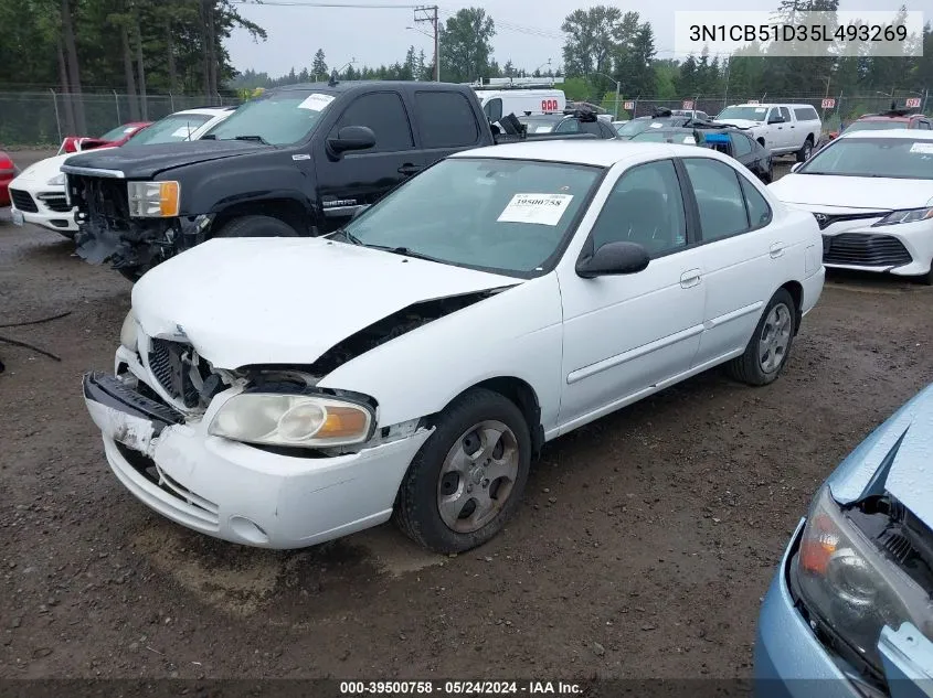 2005 Nissan Sentra 1.8 VIN: 3N1CB51D35L493269 Lot: 39500758