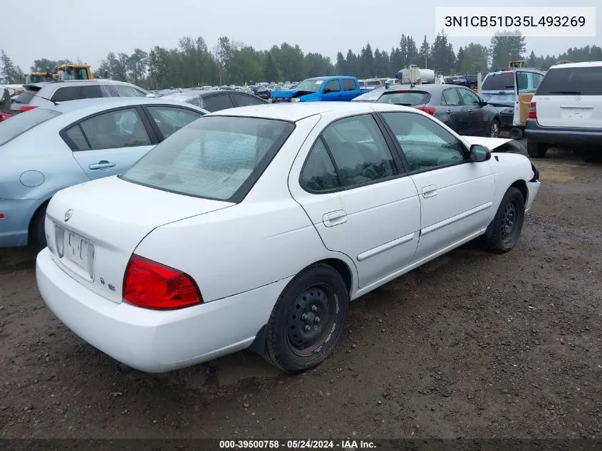 2005 Nissan Sentra 1.8 VIN: 3N1CB51D35L493269 Lot: 39500758