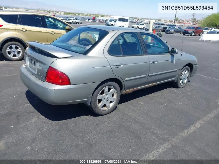 2005 Nissan Sentra 1.8S VIN: 3N1CB51D55L593454 Lot: 39826956