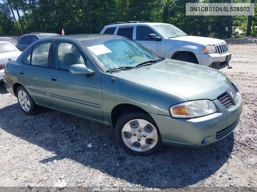 2005 Nissan Sentra 1.8S VIN: 3N1CB51D65L528502 Lot: 39852637