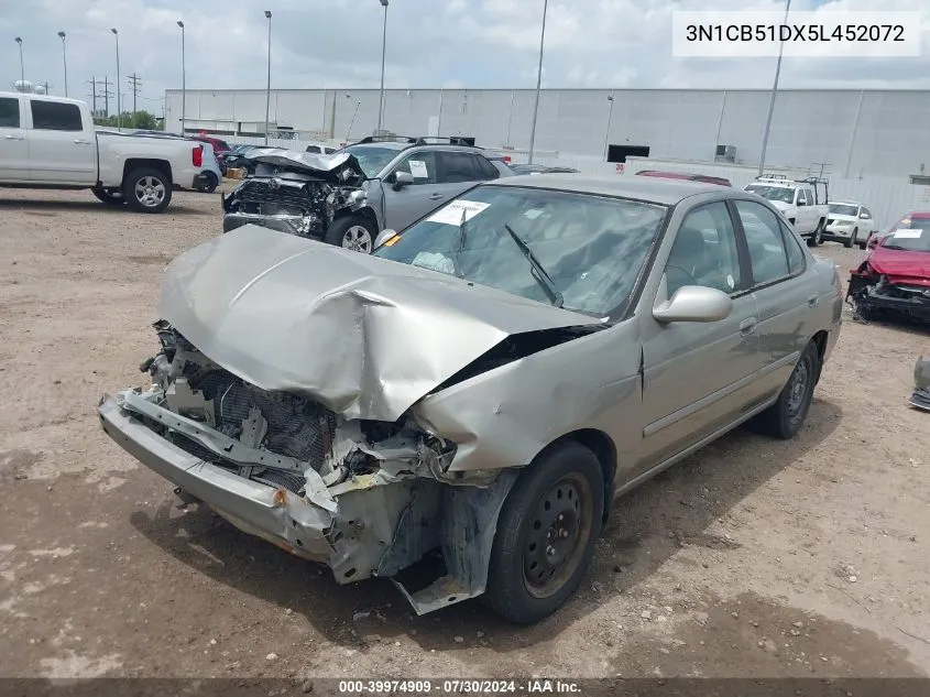 2005 Nissan Sentra 1.8S VIN: 3N1CB51DX5L452072 Lot: 39974909