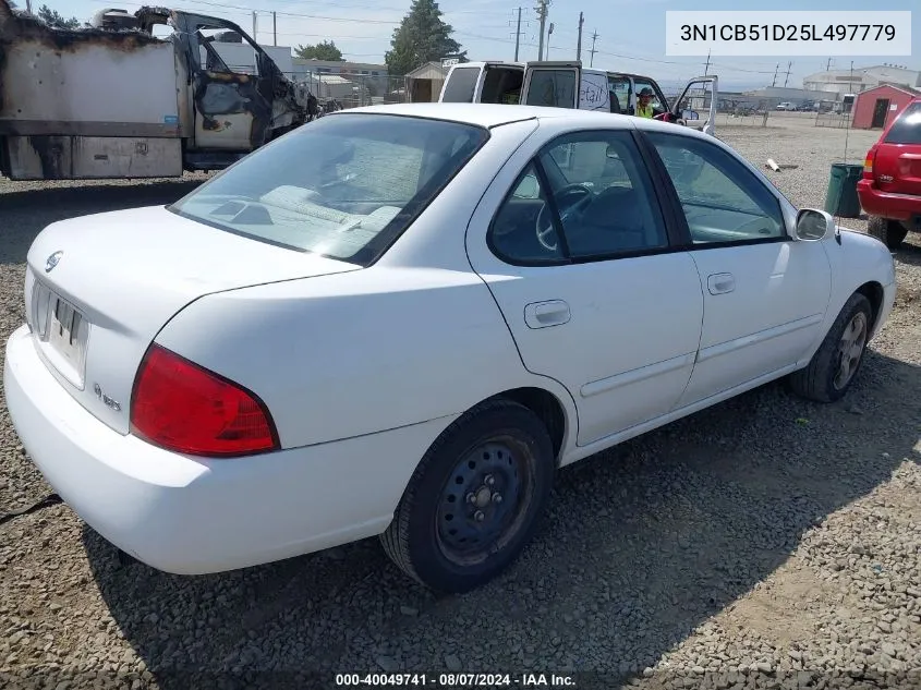 2005 Nissan Sentra 1.8S VIN: 3N1CB51D25L497779 Lot: 40049741