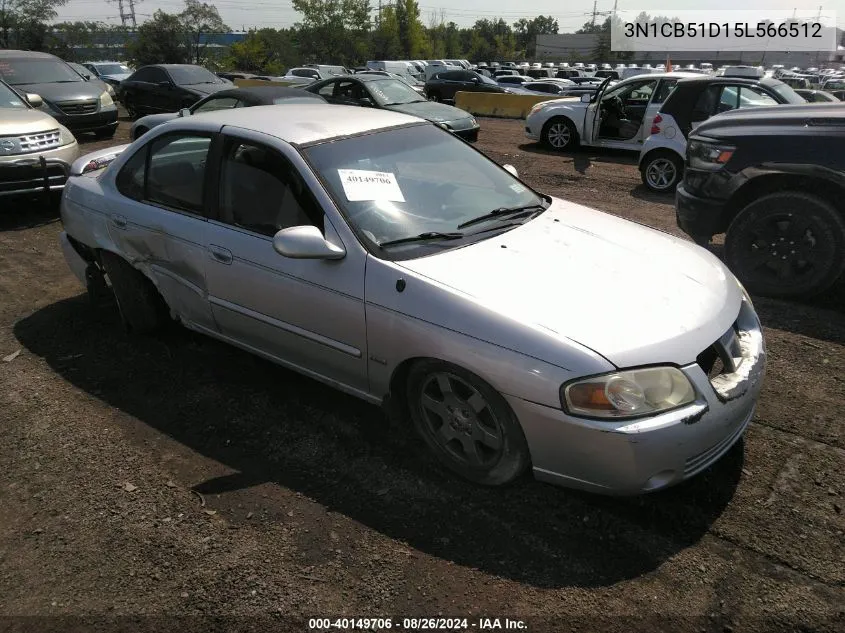 2005 Nissan Sentra 1.8S VIN: 3N1CB51D15L566512 Lot: 40149706