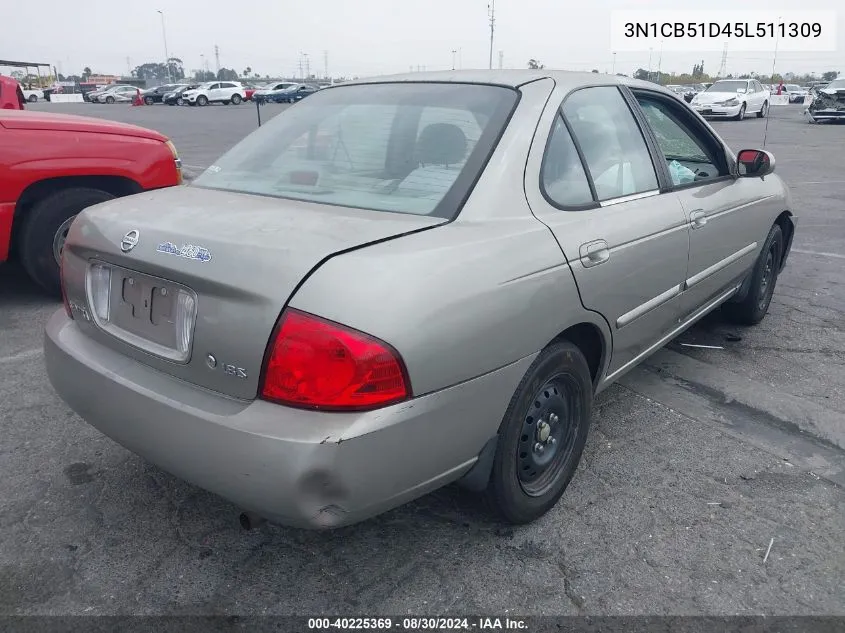 3N1CB51D45L511309 2005 Nissan Sentra 1.8S