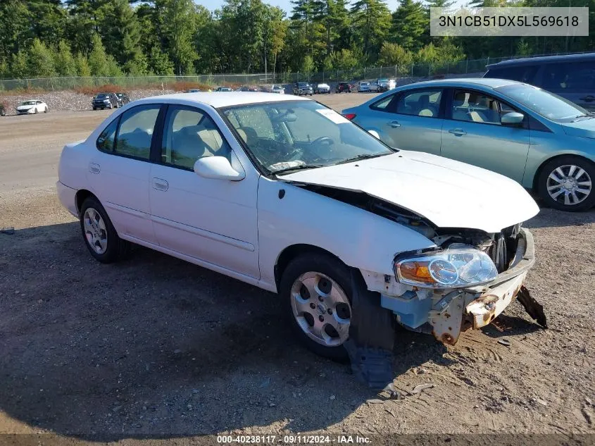 2005 Nissan Sentra 1.8/1.8S VIN: 3N1CB51DX5L569618 Lot: 40238117