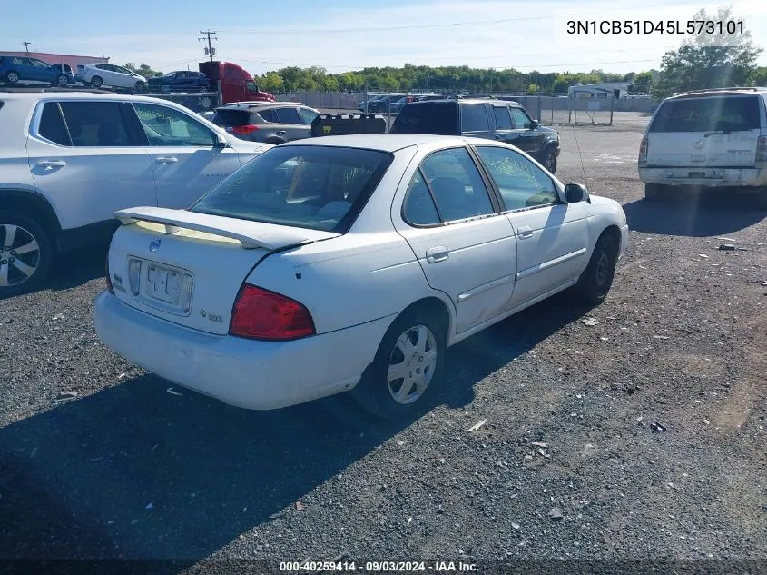 2005 Nissan Sentra 1.8S VIN: 3N1CB51D45L573101 Lot: 40259414