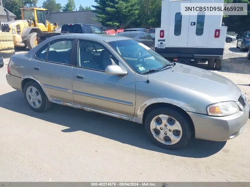 2005 Nissan Sentra 1.8S VIN: 3N1CB51D95L465928 Lot: 40274578