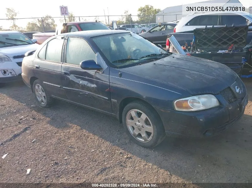 2005 Nissan Sentra 1.8S VIN: 3N1CB51D55L470818 Lot: 40282328