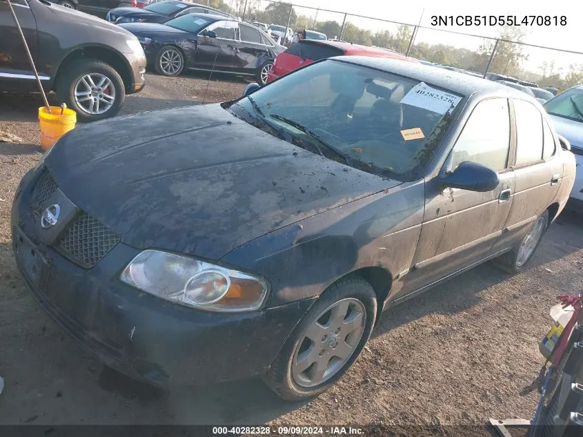 2005 Nissan Sentra 1.8S VIN: 3N1CB51D55L470818 Lot: 40282328