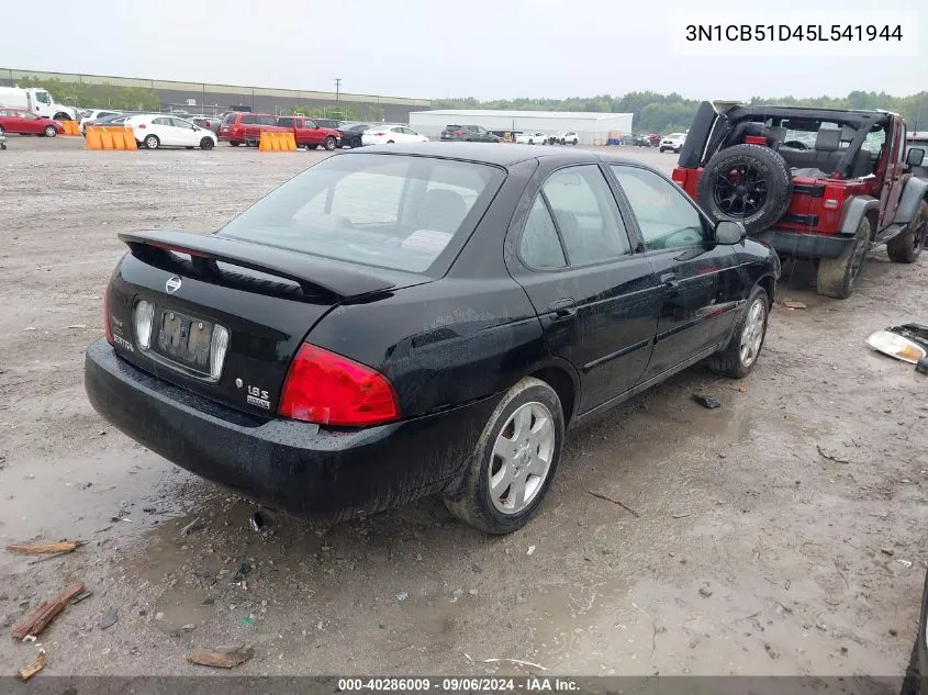 2005 Nissan Sentra 1.8S VIN: 3N1CB51D45L541944 Lot: 40286009