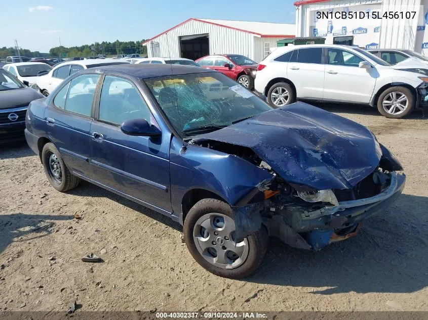 2005 Nissan Sentra 1.8S VIN: 3N1CB51D15L456107 Lot: 40302337