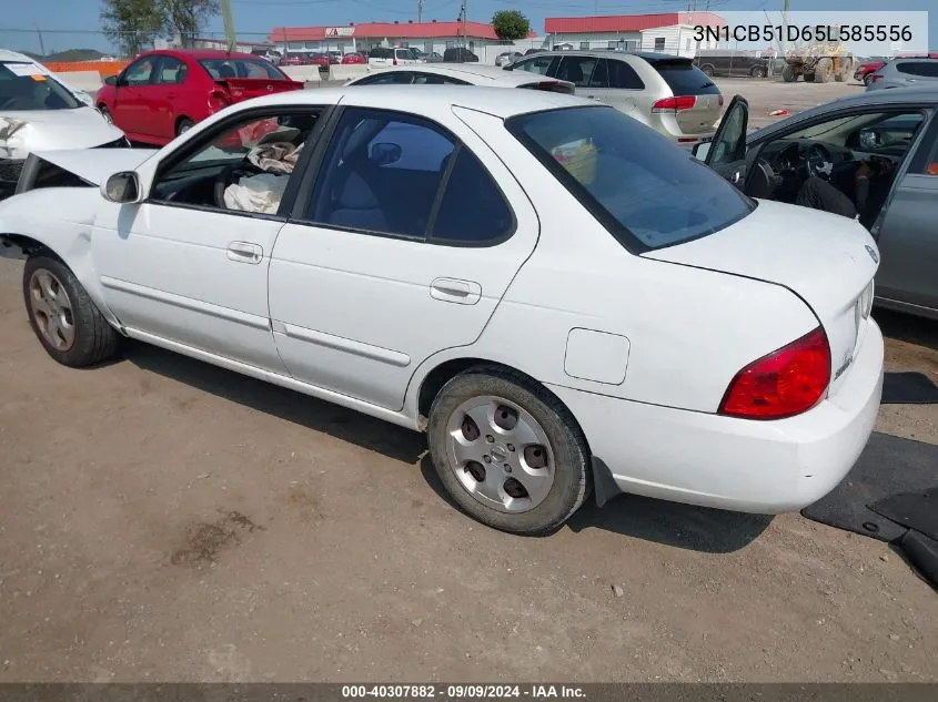 2005 Nissan Sentra 1.8S VIN: 3N1CB51D65L585556 Lot: 40307882