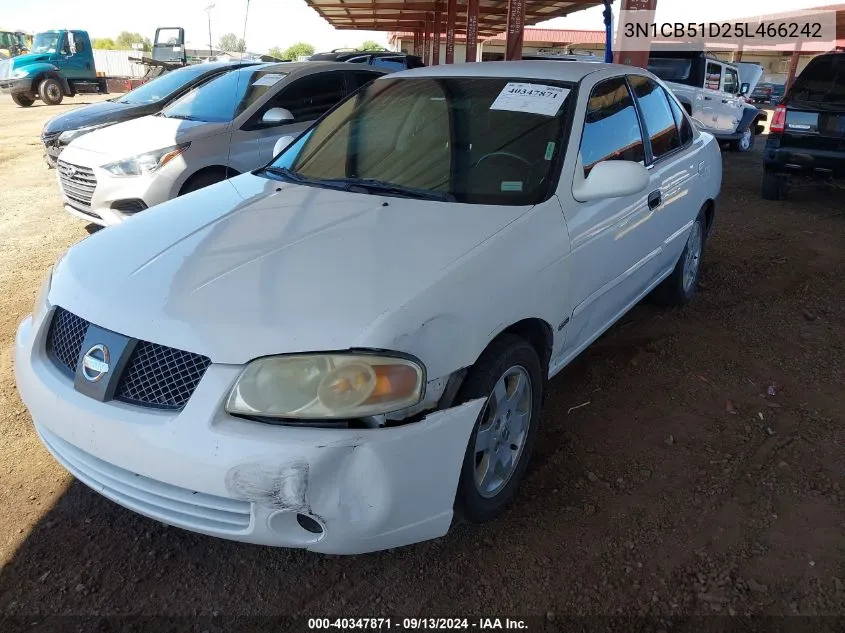 2005 Nissan Sentra 1.8S VIN: 3N1CB51D25L466242 Lot: 40347871