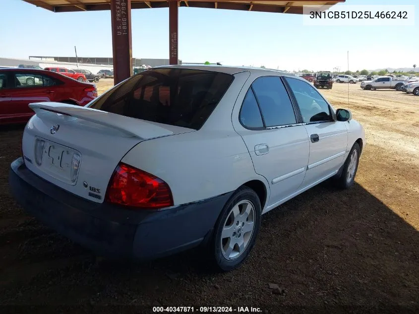 2005 Nissan Sentra 1.8S VIN: 3N1CB51D25L466242 Lot: 40347871