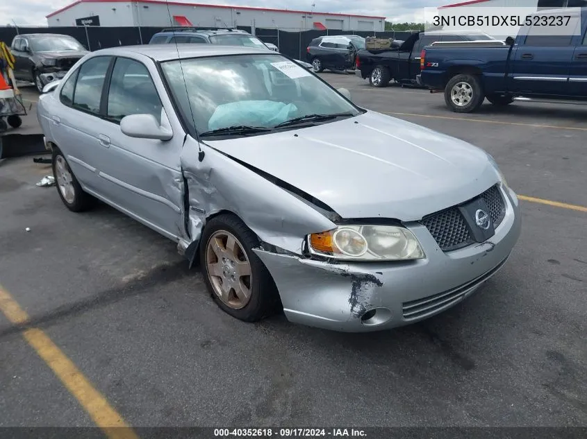 2005 Nissan Sentra 1.8S VIN: 3N1CB51DX5L523237 Lot: 40352618