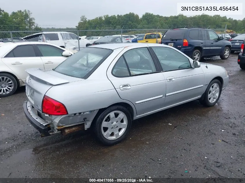 2005 Nissan Sentra 1.8S VIN: 3N1CB51A35L456454 Lot: 40417055