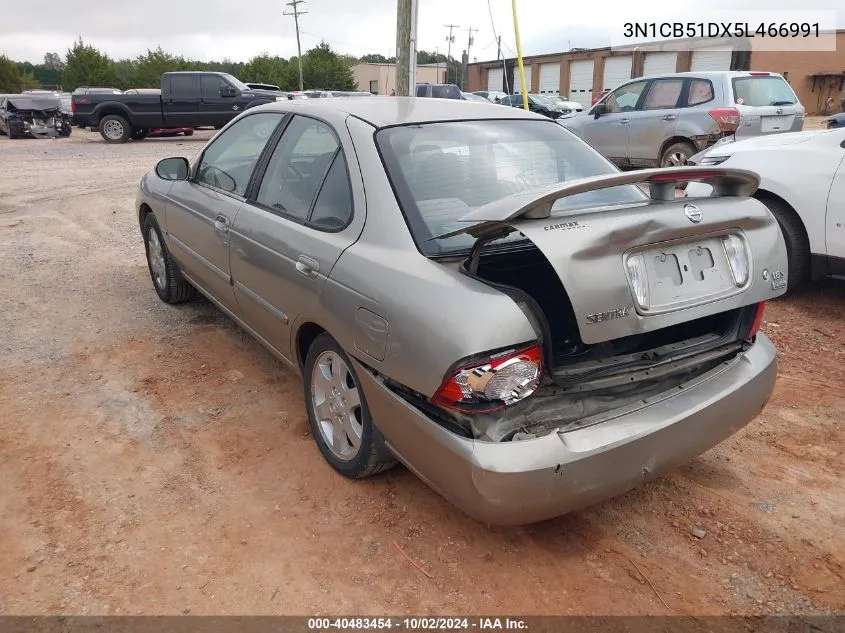 2005 Nissan Sentra 1.8S VIN: 3N1CB51DX5L466991 Lot: 40483454